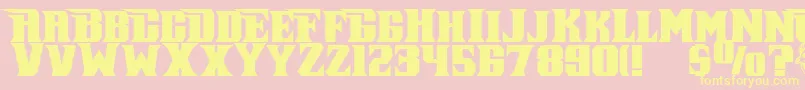 Piratekeg Font – Yellow Fonts on Pink Background