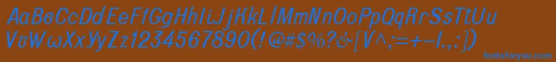 Terra Font – Blue Fonts on Brown Background