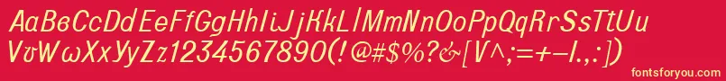 Terra Font – Yellow Fonts on Red Background
