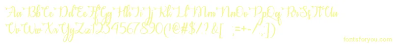 CongratsCalligraphyOtf-Schriftart – Gelbe Schriften