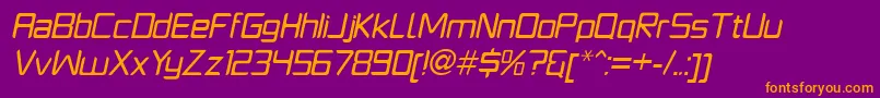 PlatformoneItalic Font – Orange Fonts on Purple Background