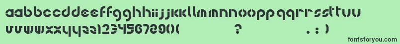Bohemica Font – Black Fonts on Green Background