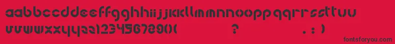 Bohemica Font – Black Fonts on Red Background