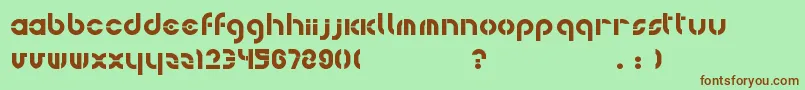 Bohemica-Schriftart – Braune Schriften auf grünem Hintergrund