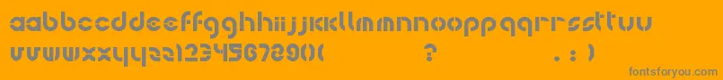 Bohemica-Schriftart – Graue Schriften auf orangefarbenem Hintergrund