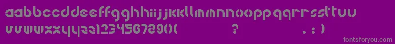 フォントBohemica – 紫の背景に灰色の文字