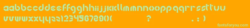 Bohemica Font – Green Fonts on Orange Background