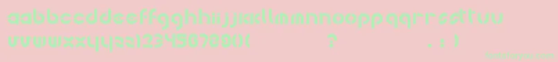 Bohemica Font – Green Fonts on Pink Background