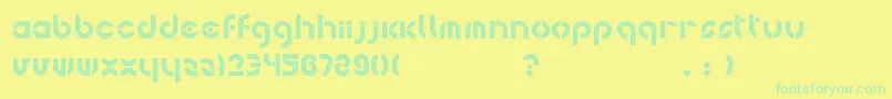 Bohemica Font – Green Fonts on Yellow Background