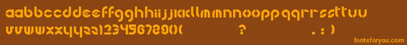 Bohemica Font – Orange Fonts on Brown Background