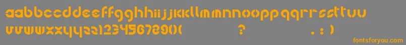 Bohemica Font – Orange Fonts on Gray Background