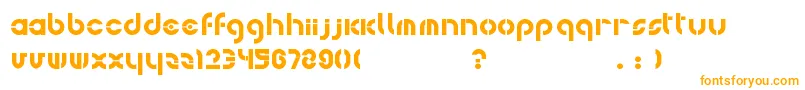 Bohemica-Schriftart – Orangefarbene Schriften auf weißem Hintergrund