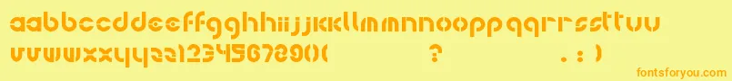 Bohemica Font – Orange Fonts on Yellow Background