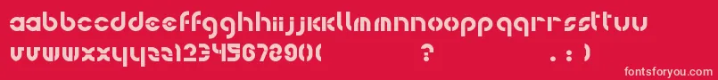 Bohemica Font – Pink Fonts on Red Background