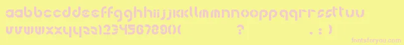 Bohemica Font – Pink Fonts on Yellow Background