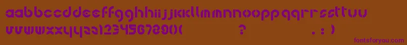 Bohemica-Schriftart – Violette Schriften auf braunem Hintergrund