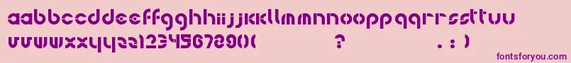 Шрифт Bohemica – фиолетовые шрифты на розовом фоне