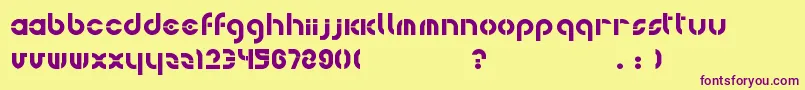 Bohemica Font – Purple Fonts on Yellow Background