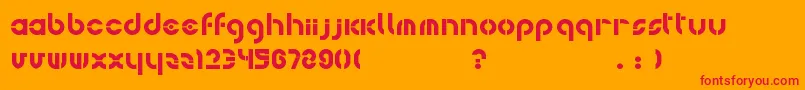 Bohemica Font – Red Fonts on Orange Background