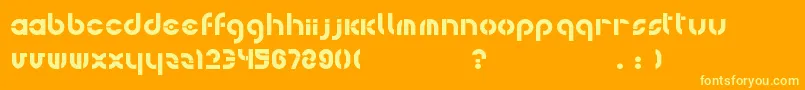 Bohemica Font – Yellow Fonts on Orange Background