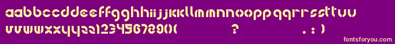 Bohemica Font – Yellow Fonts on Purple Background