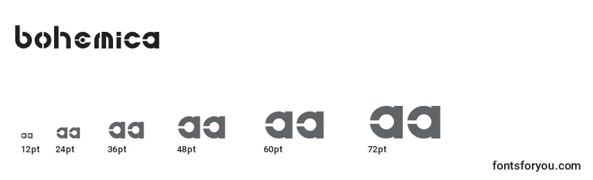 Bohemica Font Sizes