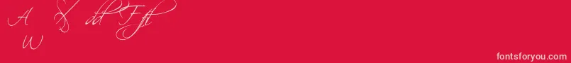 Scripalt-Schriftart – Rosa Schriften auf rotem Hintergrund