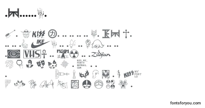 Czcionka KissMyFont – alfabet, cyfry, specjalne znaki