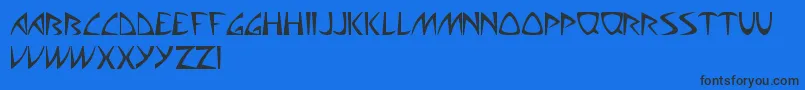 AliensCanSuckIt-Schriftart – Schwarze Schriften auf blauem Hintergrund