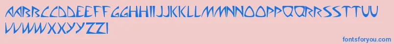 AliensCanSuckIt-Schriftart – Blaue Schriften auf rosa Hintergrund