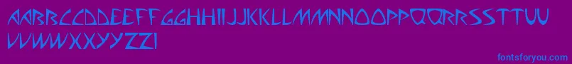 フォントAliensCanSuckIt – 紫色の背景に青い文字