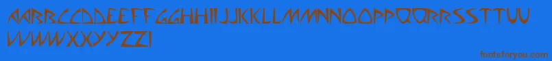 Шрифт AliensCanSuckIt – коричневые шрифты на синем фоне