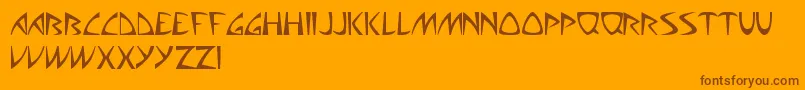 AliensCanSuckIt Font – Brown Fonts on Orange Background