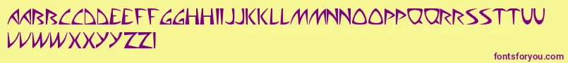AliensCanSuckIt Font – Purple Fonts on Yellow Background