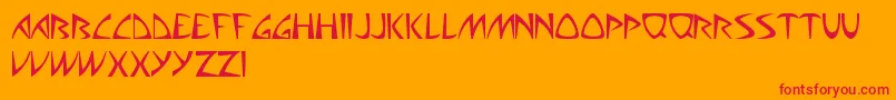 AliensCanSuckIt Font – Red Fonts on Orange Background