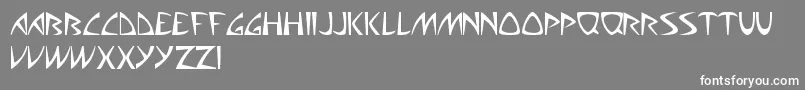 AliensCanSuckIt-Schriftart – Weiße Schriften auf grauem Hintergrund