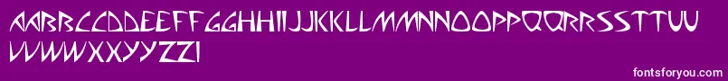 AliensCanSuckIt-Schriftart – Weiße Schriften auf violettem Hintergrund