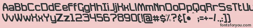 DavilleRevSlanted Font – Black Fonts on Pink Background