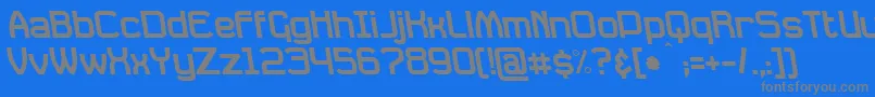 DavilleRevSlanted Font – Gray Fonts on Blue Background