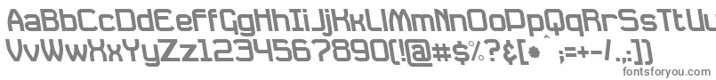 フォントDavilleRevSlanted – 白い背景に灰色の文字