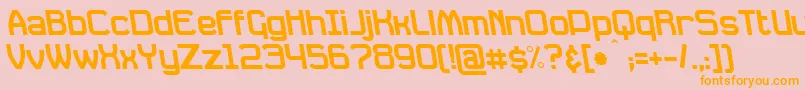 Saiba mais sobre a fonte DavilleRevSlanted Fonte DavilleRevSlanted – fontes laranjas em um fundo rosa