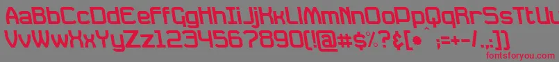 DavilleRevSlanted Font – Red Fonts on Gray Background