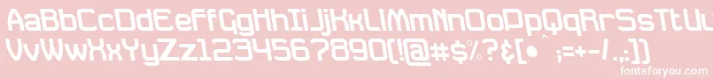 フォントDavilleRevSlanted – ピンクの背景に白い文字