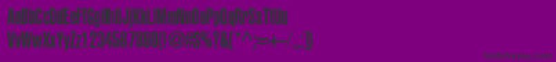 フォントHeliosultracompressedc – 紫の背景に黒い文字