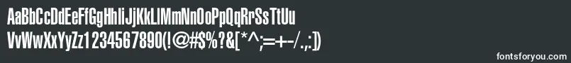 フォントHeliosultracompressedc – 白い文字