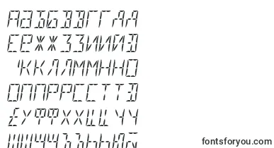 Segment16aItalic font – bulgarian Fonts