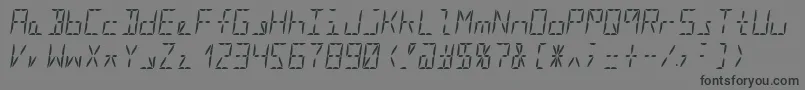 Шрифт Segment16aItalic – чёрные шрифты на сером фоне