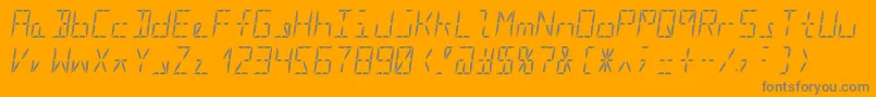Segment16aItalic Font – Gray Fonts on Orange Background