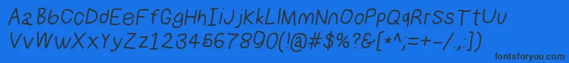 Numbbunnysbdita Font – Black Fonts on Blue Background