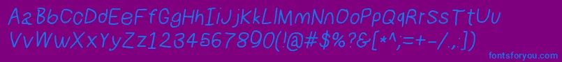 Numbbunnysbdita Font – Blue Fonts on Purple Background